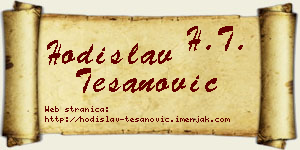 Hodislav Tešanović vizit kartica